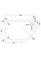 Shower Stone Tray Size