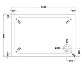 Shower Stone Tray Size