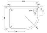Shower Stone Tray Size
