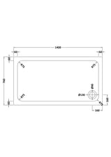 Shower Stone Tray Size