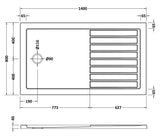 Shower Stone Tray Size