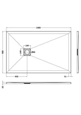 Shower Stone Tray Size