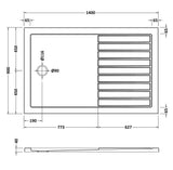 Shower Stone Tray Size