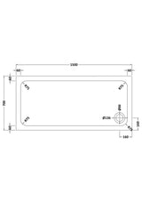 Shower Stone Tray Size