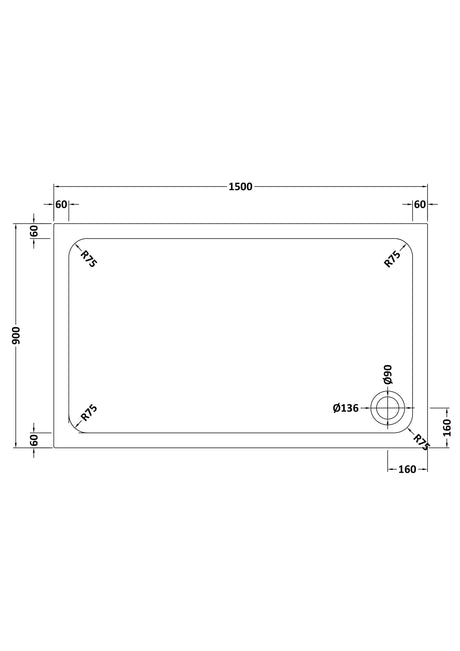 Shower Stone Tray Size