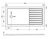 Shower Stone Tray Size