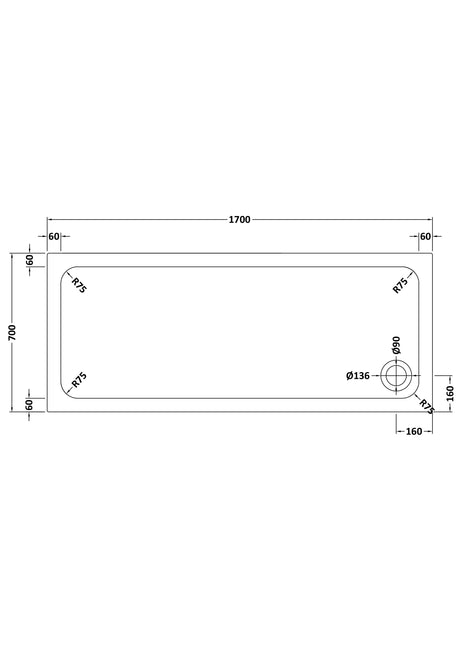 Shower Stone Tray Size