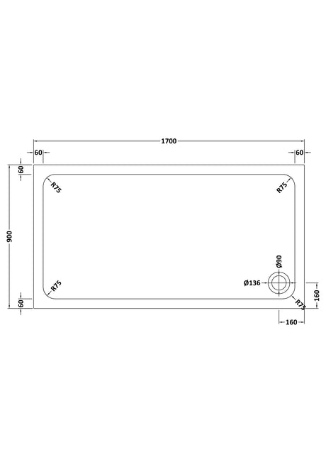 Shower Stone Tray Size