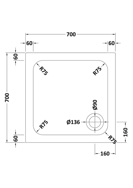 Shower Stone Tray Size