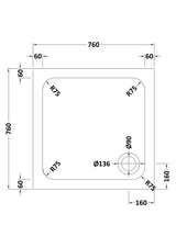 Shower Stone Tray Size
