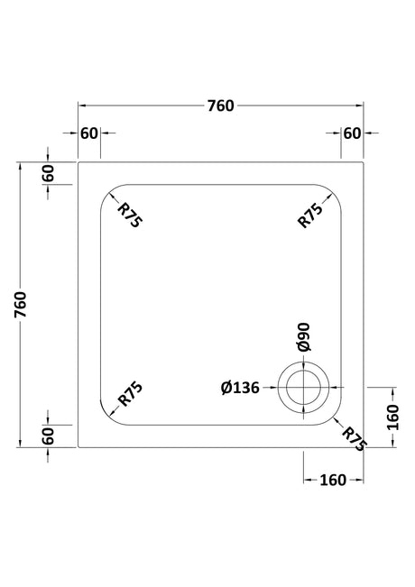 Shower Stone Tray Size
