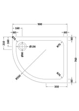 Shower Stone Tray Size