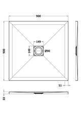 Shower Stone Tray Size