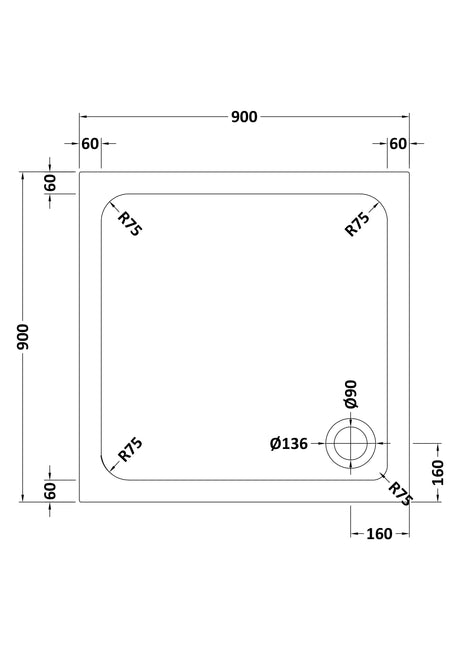 Shower Stone Tray Size