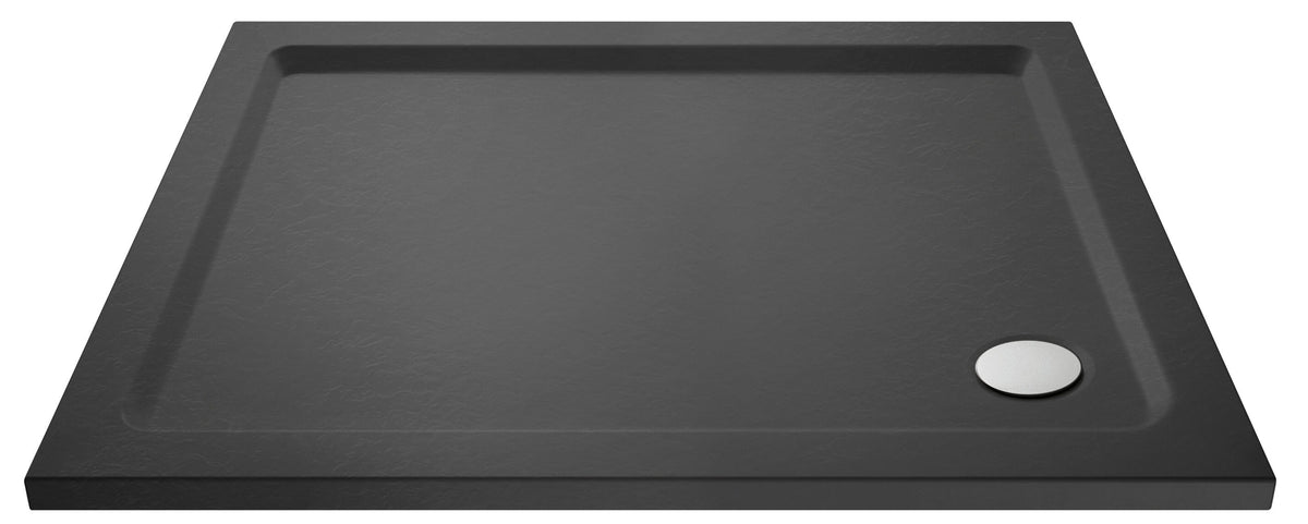 1000 x 800mm Slate Grey Slimline  Rectangular Shower Tray