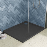 1000 x 800mm Slate Grey Slimline  Rectangular Shower Tray