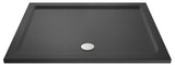 1600 x 760mm  Slate Grey Slimline  Rectangular Shower Tray