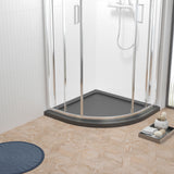 800mm Slate Grey Slimline Quadrant Shower Tray