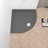 800mm Slate Grey Slimline Quadrant Shower Tray