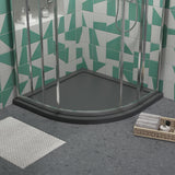 900mm Slate Grey Slimline Quadrant Shower Tray