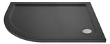 1000 x 800mm Slate Grey Slimline Left Hand Offset Quadrant Shower Tray