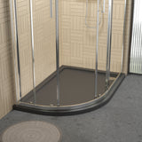 1200 x 800mm Slate Grey Slimline Left Hand Offset Quadrant Shower Tray
