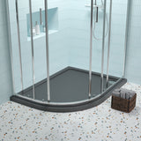 1200 x 900mm Slate Grey Slimline Right Hand Offset Quadrant Shower Tray