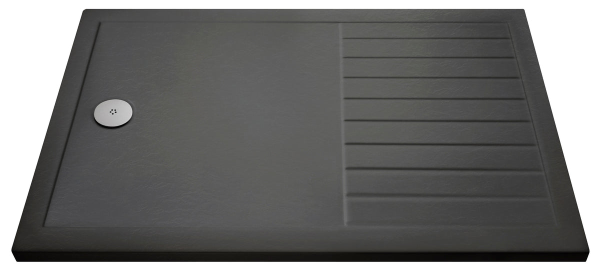 1400 x 900mm Slate Grey Slimline Rectangular Walk In Shower Tray