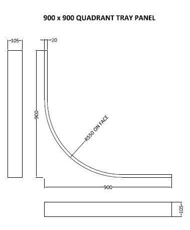 900 x 900mm Grey Slate Leg Set & Plinth Kit