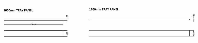 1700 & 1000mm Grey Slate Panel Leg Set & Plinth Kit