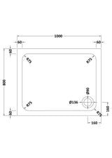 Shower Stone Tray Size