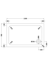 Shower Stone Tray Size