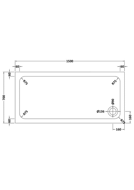 Shower Stone Tray Size