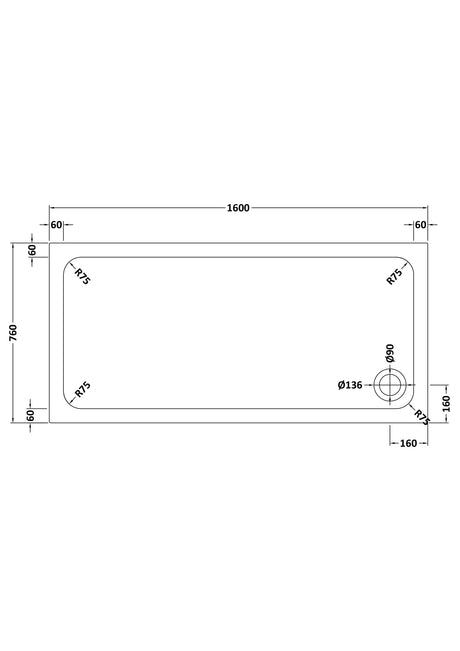 Shower Stone Tray Size