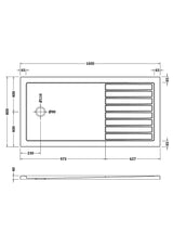 Shower Stone Tray Size