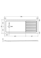 Shower Stone Tray Size