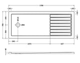 Shower Stone Tray Size