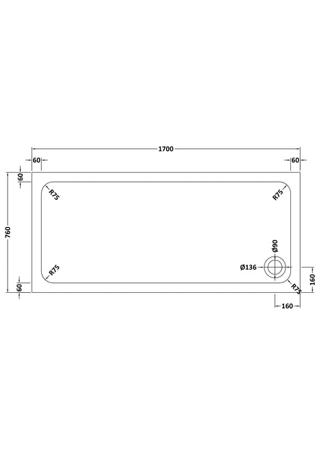 Shower Stone Tray Size