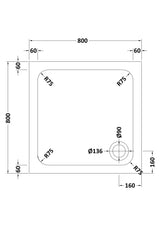Shower Stone Tray Size
