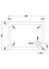 Shower Stone Tray Size