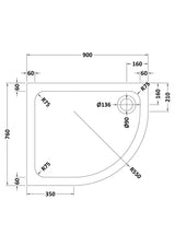 Shower Stone Tray Size