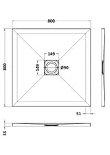 Shower Stone Tray Size