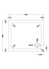 Shower Stone Tray Size