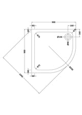 Shower Stone Tray Size