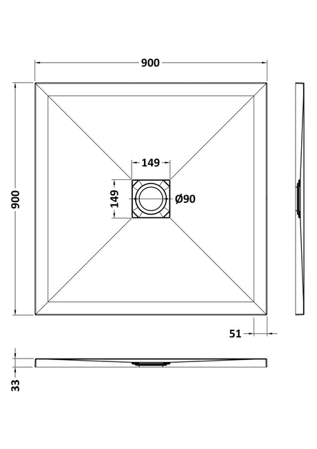 Shower Stone Tray Size