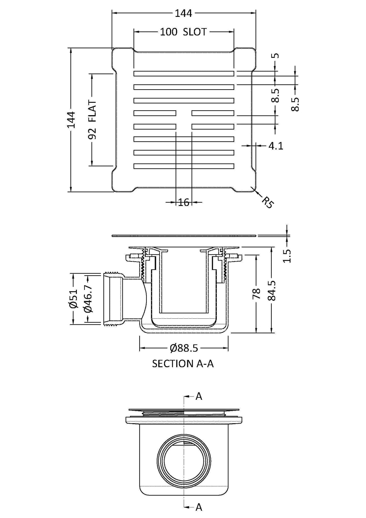 Shower Stone Tray Size