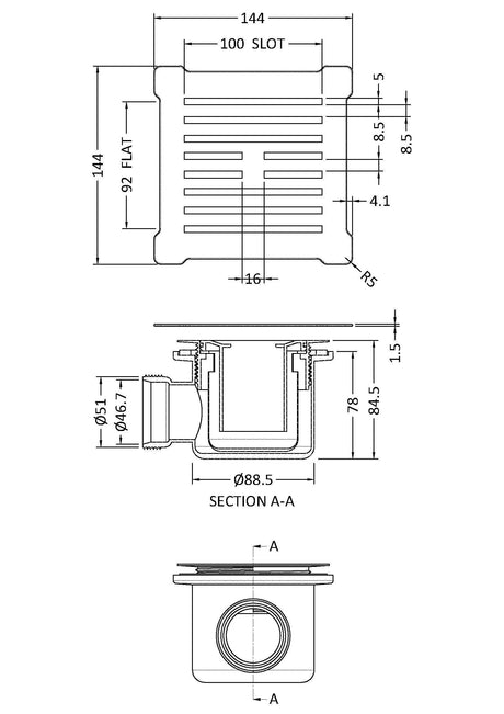 Shower Stone Tray Size