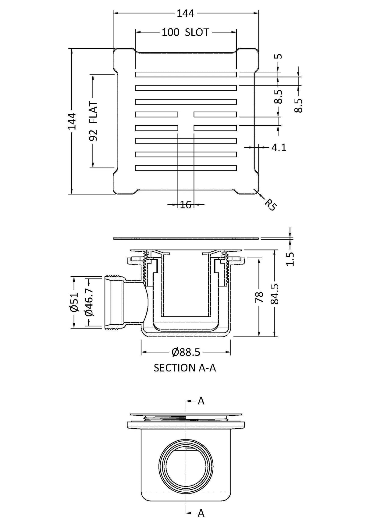 Shower Stone Tray Size