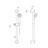 Modern Splash Chrome Slide Rail Set