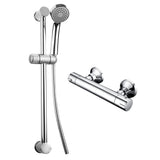 Modern Splash Chrome Round Exposed Bar Valve Shower Set